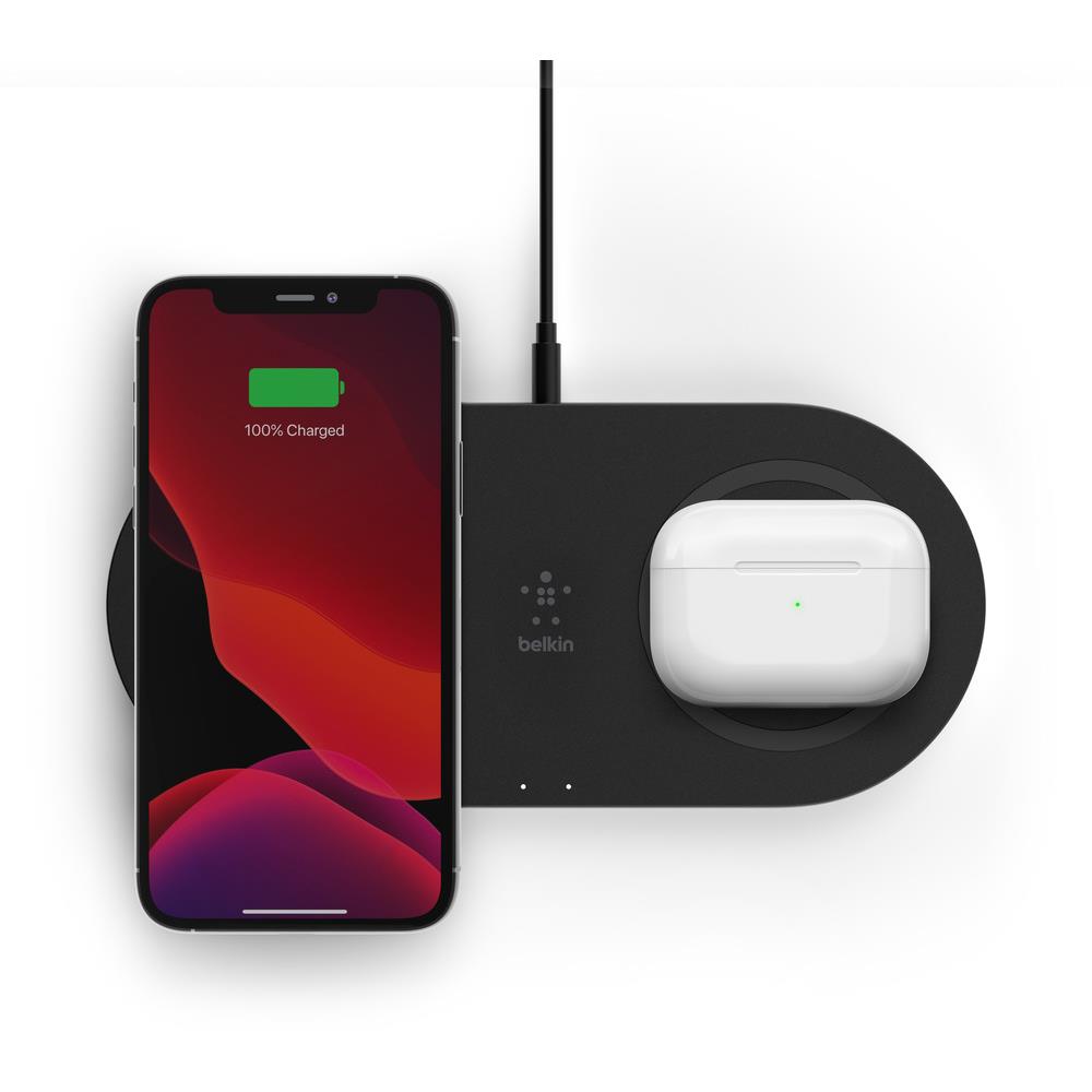 Belkin BoostUp Charge Dual 15w Wireless Charging Pad (Black) JB HiFi