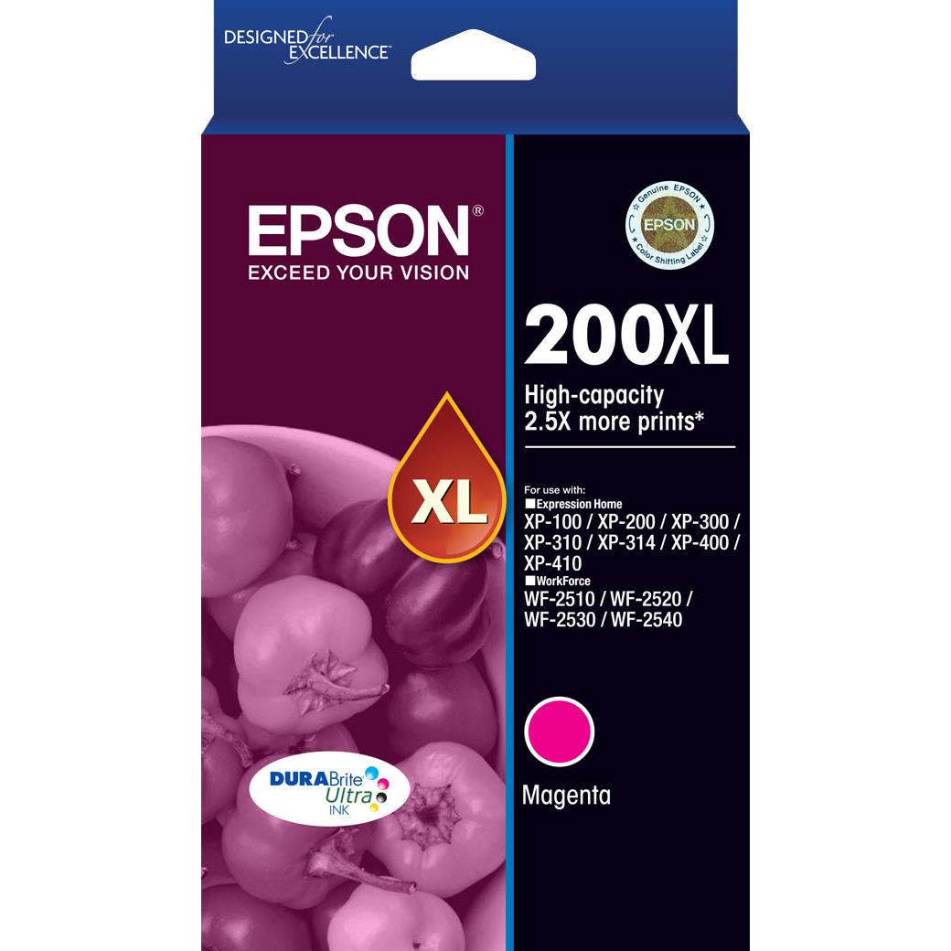 Epson 200XL DURABrite Ultra High Capacity Ink Cartridge (Magenta) product image