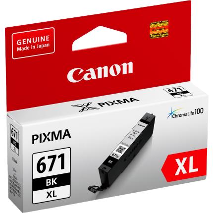 Canon Pixma CLI-671XLBK XL Printer Ink Cartridge (Black)