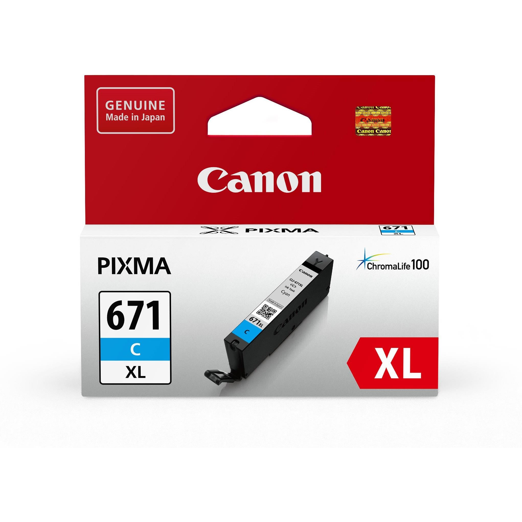 Canon Pixma CLI671XL High Capacity Printer Ink Cartridge (Cyan) – image 1
