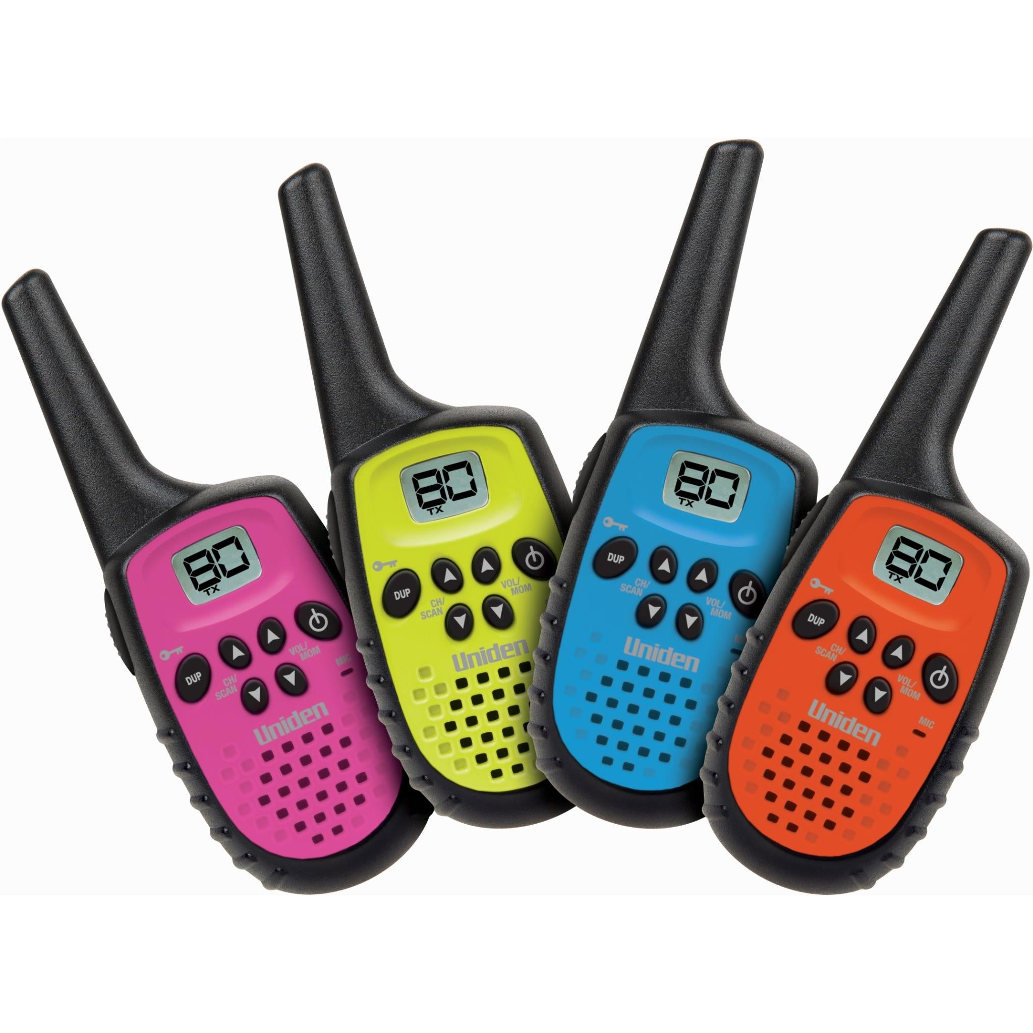 Uniden 0.5 Watt 80 Channel Mini Compact UHF Handheld Radio (4 Pack)