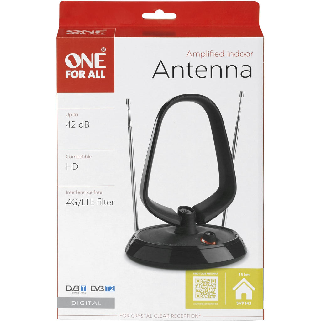 One For All 42dB Gain Amplified Indoor Antenna JB HiFi