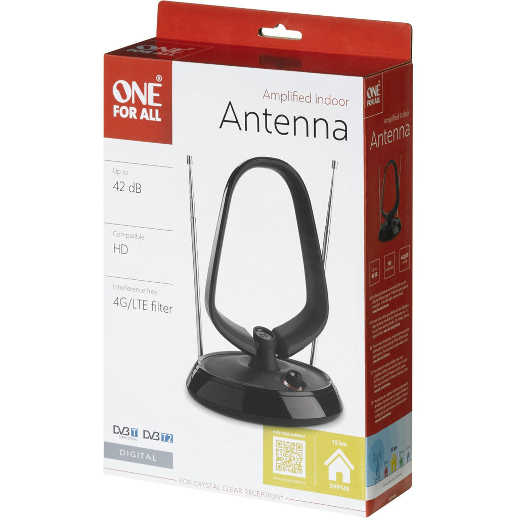 One For All 42dB Gain Amplified Indoor Antenna JB HiFi