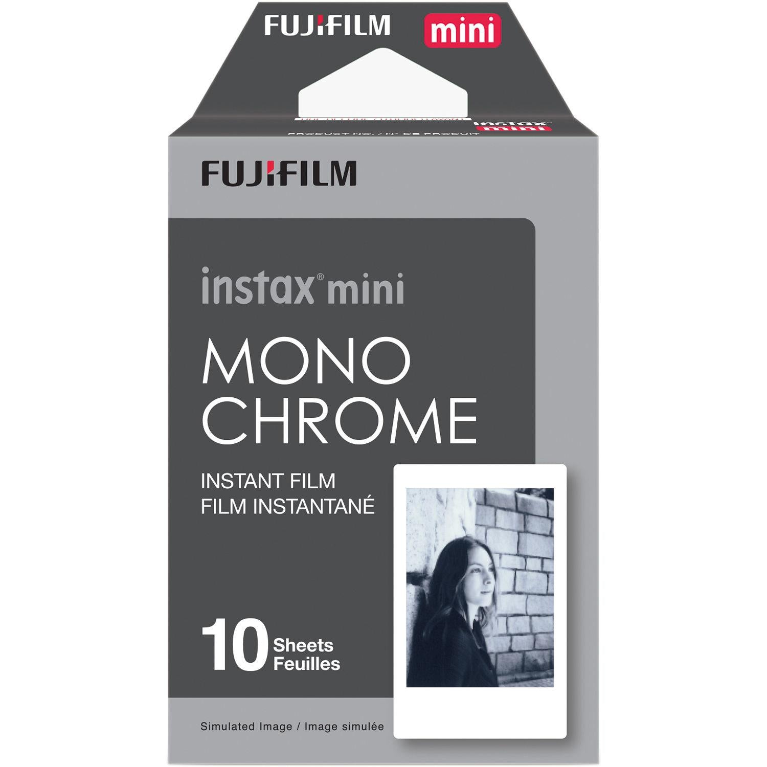Fujifilm Instax Mini Film Monochrome for Instax Mini Cameras (10 Pack) - JB  Hi-Fi